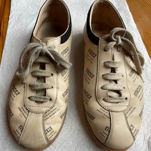 GUCCI FALACER INVITE PRINT SNEAKER BOWLER SZ 7